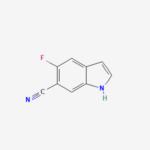 5-Fluoro-1H-indole-6-carbonitrile chemical structure (CAS 1201149-04-3)