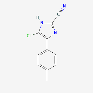 4-Chloro-5-(p-tolyl)-1H-imidazole-2-carbonitrile chemical structure (CAS 120118-14-1)