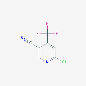 6-Chloro-4-(trifluoromethyl)nicotinonitrile chemical structure (CAS 1201187-18-9)