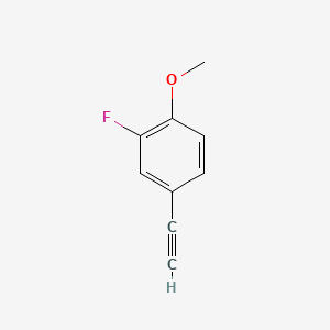 4-Ethynyl-2-fluoro-1-methoxybenzene chemical structure (CAS 120136-28-9)