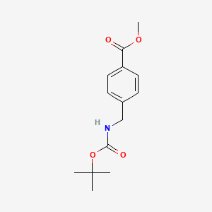 Methyl 4-(((tert-butoxycarbonyl)amino)methyl)benzoate chemical structure (CAS 120157-96-2)