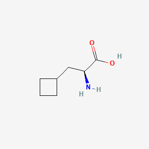 (S)-2-Amino-3-cyclobutylpropanoic acid chemical structure (CAS 1201593-65-8)