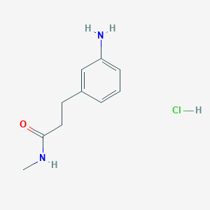 3-(3-Aminophenyl)-N-methylpropanamide hydrochloride chemical structure (CAS 1201633-58-0)