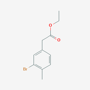 Ethyl 3-bromo-4-methylphenylacetate chemical structure (CAS 1201633-86-4)