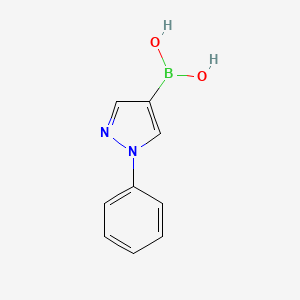 (1-Phenyl-1H-pyrazol-4-yl)boronic acid chemical structure (CAS 1201643-70-0)