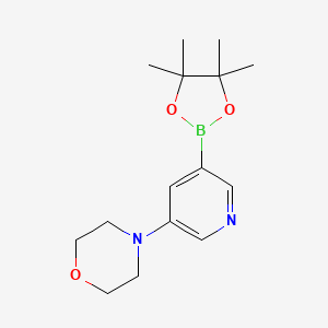 4-(5-(4,4,5,5-Tetramethyl-1,3,2-dioxaborolan-2-yl)pyridin-3-yl)morpholine chemical structure (CAS 1201644-33-8)