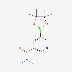 N,N-Dimethyl-5-(tetramethyl-1,3,2-dioxaborolan-2-yl)pyridine-3-carboxamide chemical structure (CAS 1201644-42-9)