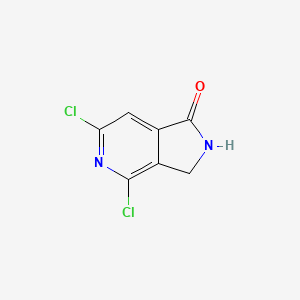 4,6-Dichloro-2,3-dihydro-1H-pyrrolo[3,4-c]pyridin-1-one chemical structure (CAS 1201676-03-0)