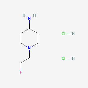 1-(2-Fluoroethyl)piperidin-4-amine dihydrochloride chemical structure (CAS 1201694-15-6)
