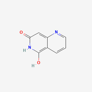 1,6-Naphthyridine-5,7-diol chemical structure (CAS 1201785-07-0)