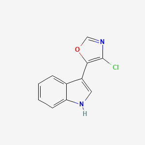 4-Chloro-5-(1H-indol-3-yl)oxazole chemical structure (CAS 120191-51-7)