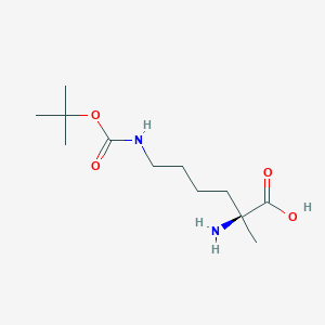 (S)-2-Amino-6-((tert-butoxycarbonyl)amino)-2-methylhexanoic acid chemical structure (CAS 1202003-44-8)
