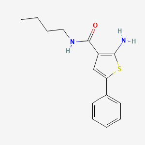 2-Amino-N-butyl-5-phenylthiophene-3-carboxamide chemical structure (CAS 1202193-89-2)