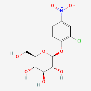 (2S,3R,4S,5S,6R)-2-(2-Chloro-4-nitrophenoxy)-6-(hydroxymethyl)tetrahydro-2H-pyran-3,4,5-triol chemical structure (CAS 120221-14-9)