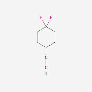 4-Ethynyl-1,1-difluorocyclohexane chemical structure (CAS 1202245-66-6)