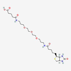 5,21-Dioxo-25-((3aS,4S,6aR)-2-oxohexahydro-1H-thieno[3,4-d]imidazol-4-yl)-10,13,16-trioxa-6,20-diazapentacosan-1-oic acid chemical structure (CAS 1202761-21-4)
