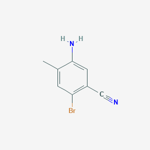 5-Amino-2-bromo-4-methylbenzonitrile chemical structure (CAS 1202858-66-9)