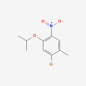 1-Bromo-5-isopropoxy-2-methyl-4-nitrobenzene chemical structure (CAS 1202858-68-1)