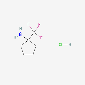 1-(Trifluoromethyl)cyclopentanamine hydrochloride chemical structure (CAS 1202865-05-1)
