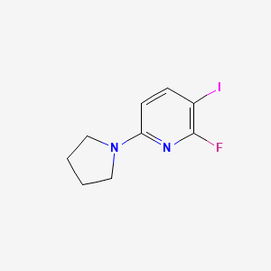 2-Fluoro-3-iodo-6-(pyrrolidin-1-yl)pyridine chemical structure (CAS 1203499-32-4)