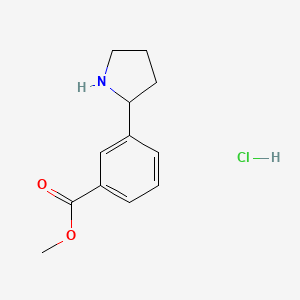 Methyl 3-(pyrrolidin-2-yl)benzoate hydrochloride chemical structure (CAS 1203681-53-1)