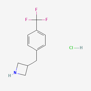 3-(4-(Trifluoromethyl)benzyl)azetidine hydrochloride chemical structure (CAS 1203685-18-0)