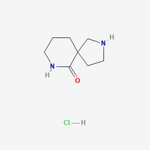 2,7-Diazaspiro[4.5]decan-6-one hydrochloride chemical structure (CAS 1203686-09-2)