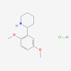 2-(2,5-Dimethoxyphenyl)piperidine hydrochloride chemical structure (CAS 1203686-40-1)