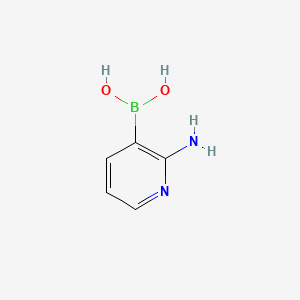 (2-Aminopyridin-3-yl)boronic acid chemical structure (CAS 1204112-62-8)