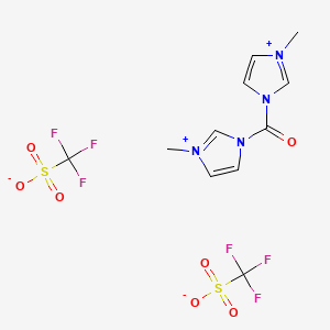 1,1'-Carbonylbis(3-methyl-1H-imidazol-3-ium) trifluoromethanesulfonate chemical structure (CAS 120418-31-7)