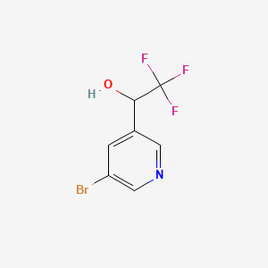 1-(5-Bromopyridin-3-yl)-2,2,2-trifluoroethanol chemical structure (CAS 1204234-60-5)