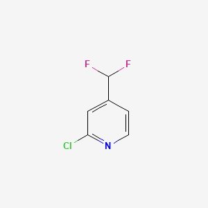 2-Chloro-4-(difluoromethyl)pyridine chemical structure (CAS 1204296-03-6)