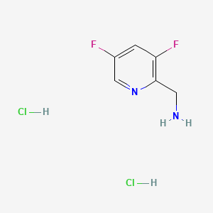 (3,5-difluoropyridin-2-yl)methanamine dihydrochloride chemical structure (CAS 1204298-48-5)