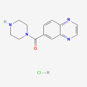 Piperazin-1-yl(quinoxalin-6-yl)methanone hydrochloride chemical structure (CAS 1204298-55-4)
