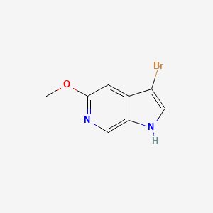 3-Bromo-5-methoxy-1H-pyrrolo[2,3-c]pyridine chemical structure (CAS 1204298-60-1)