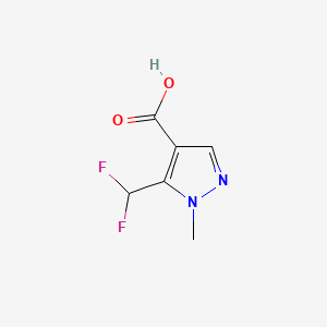 5-(Difluoromethyl)-1-methyl-1H-pyrazole-4-carboxylic acid chemical structure (CAS 1204298-65-6)