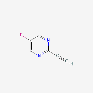 2-Ethynyl-5-fluoropyrimidine chemical structure (CAS 1204333-35-6)