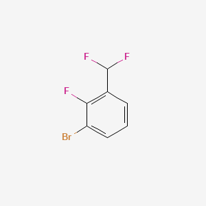 1-Bromo-3-(difluoromethyl)-2-fluorobenzene chemical structure (CAS 1204333-52-7)