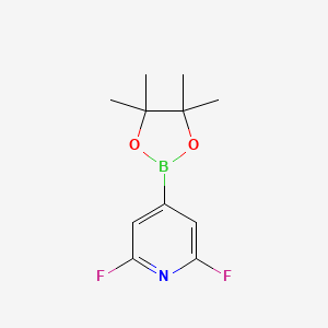2,6-Difluoro-4-(4,4,5,5-tetramethyl-1,3,2-dioxaborolan-2-yl)pyridine chemical structure (CAS 1204333-58-3)