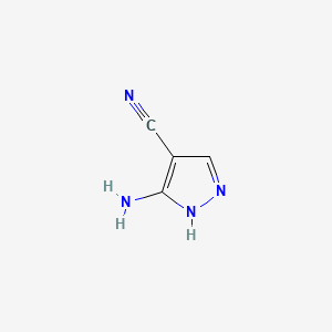 5-Amino-1H-pyrazole-4-carbonitrile chemical structure (CAS 1204396-41-7)