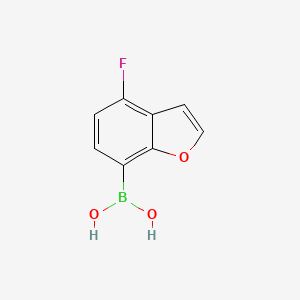 (4-Fluorobenzofuran-7-yl)boronic acid chemical structure (CAS 1204580-77-7)