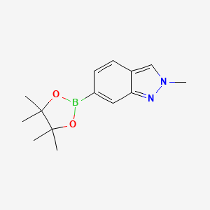 2-Methyl-6-(4,4,5,5-tetramethyl-1,3,2-dioxaborolan-2-yl)-2H-indazole chemical structure (CAS 1204580-79-9)