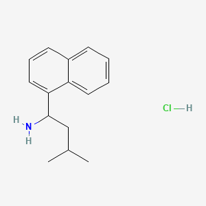 3-Methyl-1-(naphthalen-1-yl)butan-1-amine hydrochloride chemical structure (CAS 1204595-16-3)