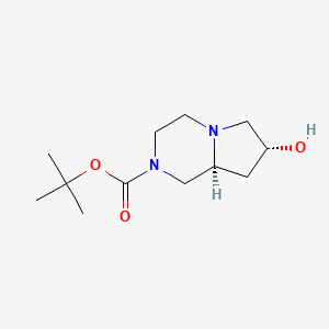 (7R,8aS)-tert-Butyl 7-hydroxyhexahydropyrrolo[1,2-a]pyrazine-2(1H)-carboxylate chemical structure (CAS 1204603-42-8)