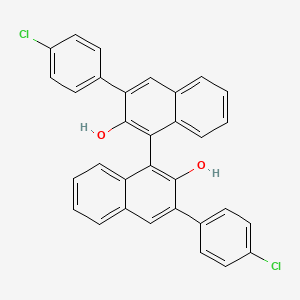 (S)-3,3'-Bis(4-chlorophenyl)-[1,1'-binaphthalene]-2,2'-diol chemical structure (CAS 1204609-08-4)