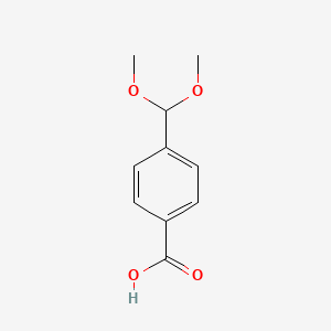 4-(Dimethoxymethyl)benzoic acid chemical structure (CAS 120465-56-7)