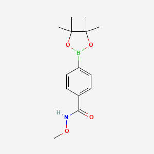 N-Methoxy-4-(4,4,5,5-tetramethyl-1,3,2-dioxaborolan-2-yl)benzamide chemical structure (CAS 1204742-78-8)