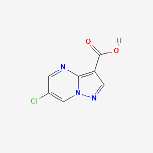 6-Chloropyrazolo[1,5-a]pyrimidine-3-carboxylic acid chemical structure (CAS 1204926-24-8)