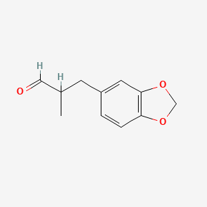 2-Methyl-3-(3,4-methylenedioxyphenyl)propionaldehyde chemical structure (CAS 1205-17-0)