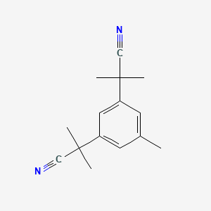 2,2'-(5-Methyl-1,3-phenylene)bis(2-methylpropanenitrile) chemical structure (CAS 120511-72-0)